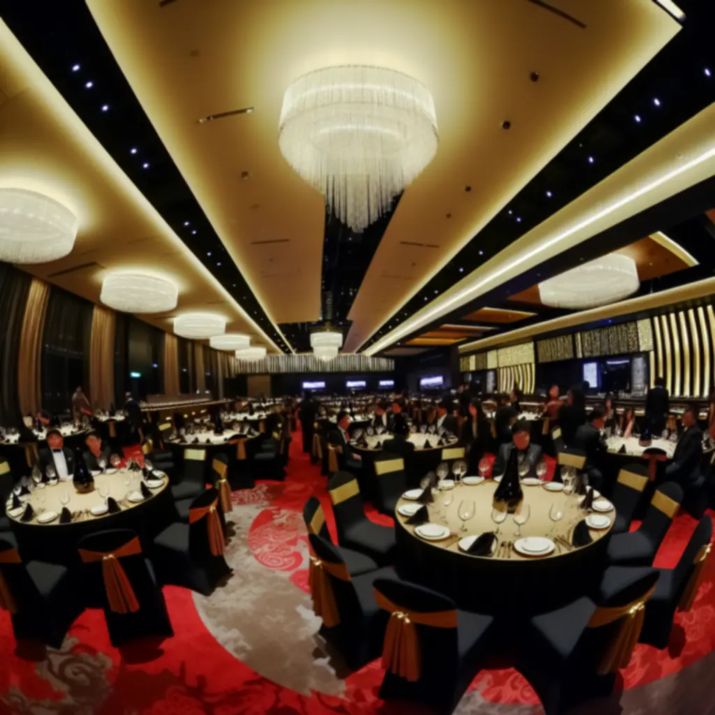 Elegancka sala Glamour Dine House przygotowana na wieczorne wydarzenie