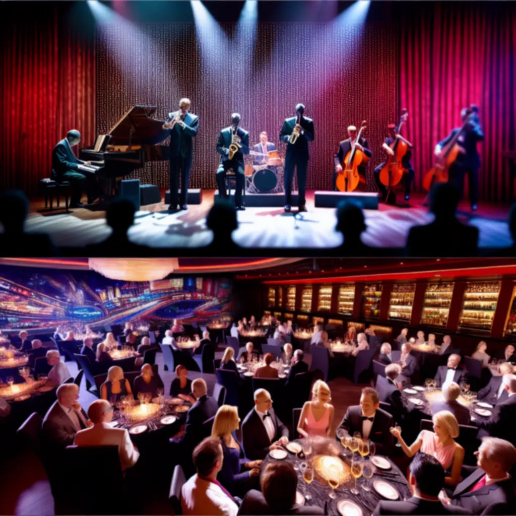 Scena z występem na żywo w eleganckim wnętrzu Glamour Dine House.