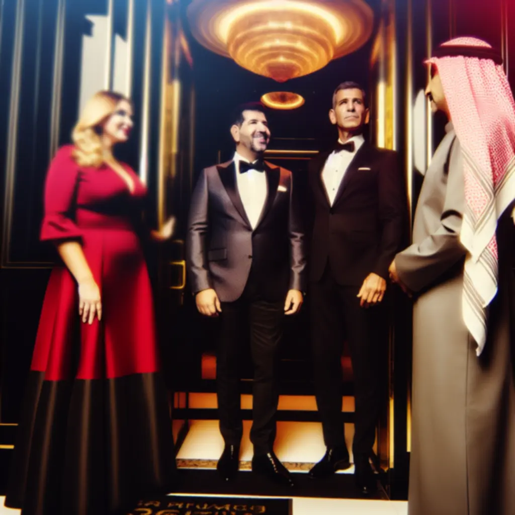 Luksusowa sala Glamour Dine House z elegancko nakrytymi stolikami i nastrojowym oświetleniem.