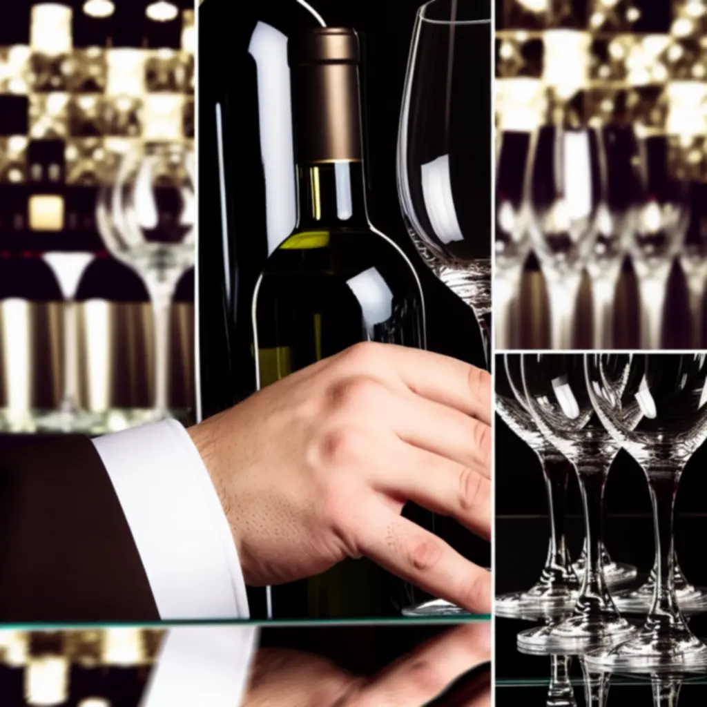 Kieliszki z winem i szampanem na barze Glamour Dine House